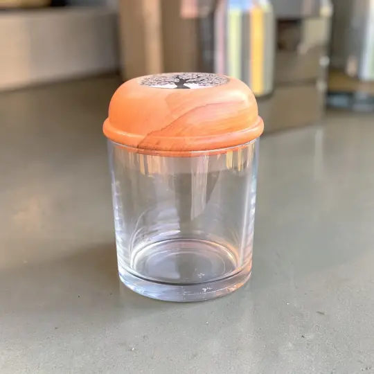 Aufbewahrungs-Glas/Holz d28