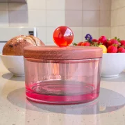 Aufbewahrungs-Glas/Holz d27