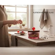 Aufbewahrungs-Glas/Holz d27