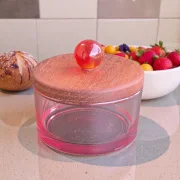 Aufbewahrungs-Glas/Holz d27