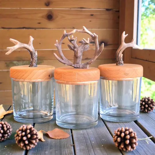 Aufbewahrungs-Gläser/Holz d23