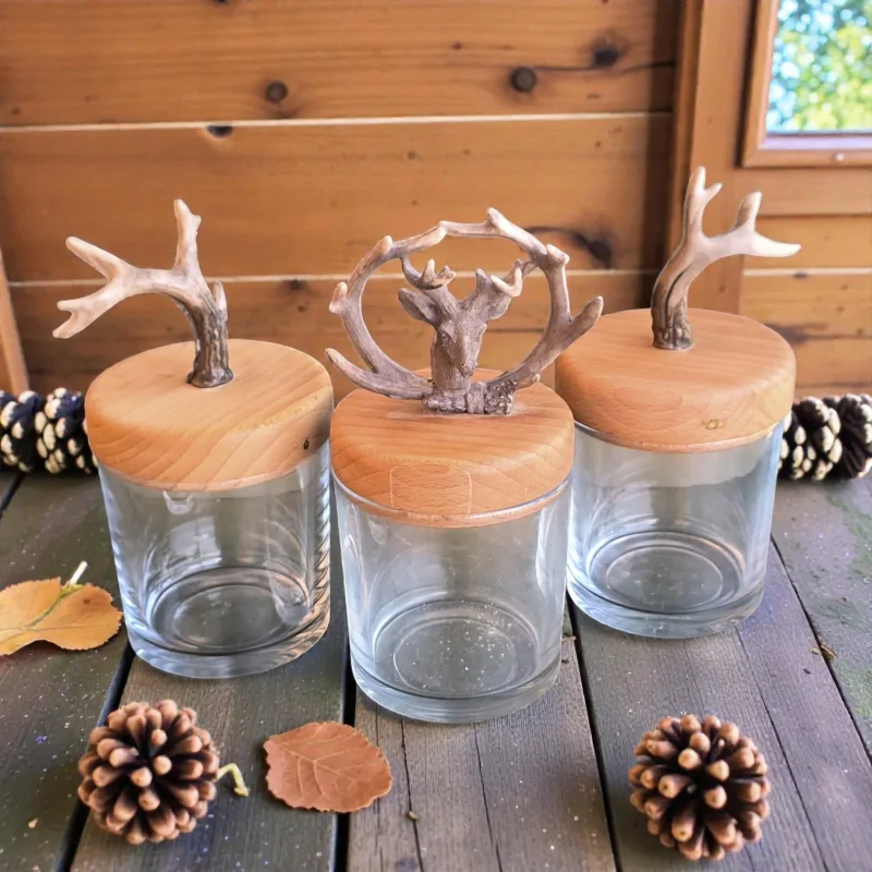 Aufbewahrungs-Gläser/Holz d23