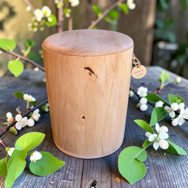 Holz Urne - Kastanie s15