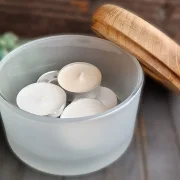 Kerzenhalter-Glas/Holz d04