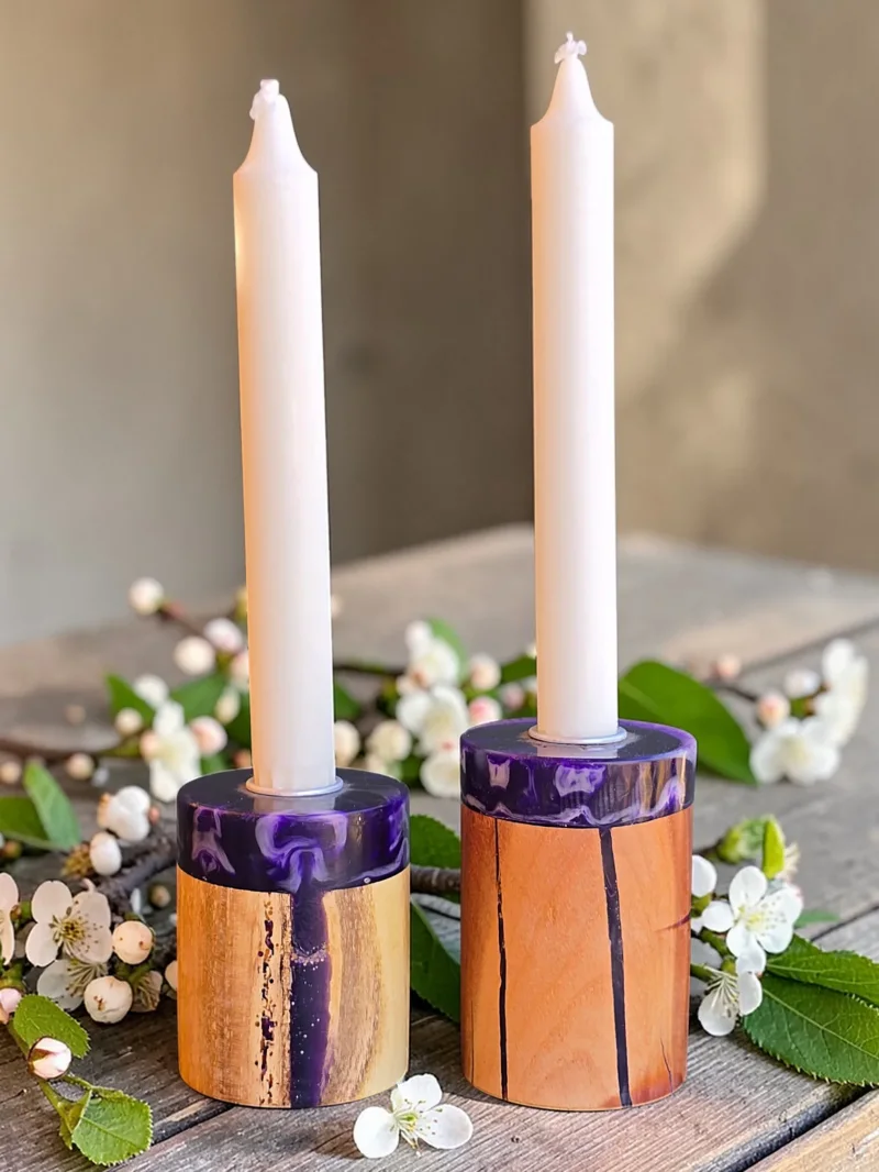 Kerzenhalter-Holz&Resin d21