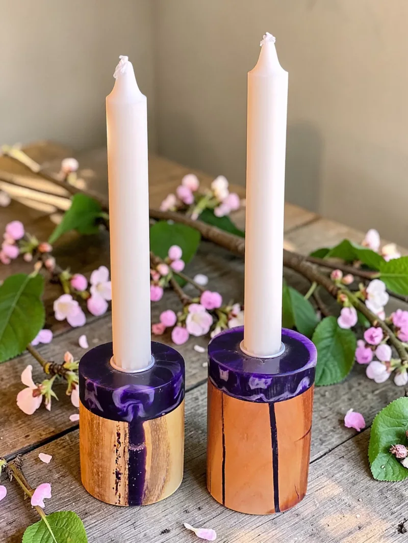 Kerzenhalter-Holz&Resin d21