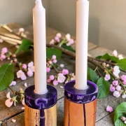 Kerzenhalter-Holz&Resin d21