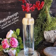 Vase - Glas/Holz d05